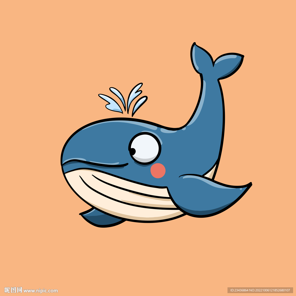 卡通鲸鱼