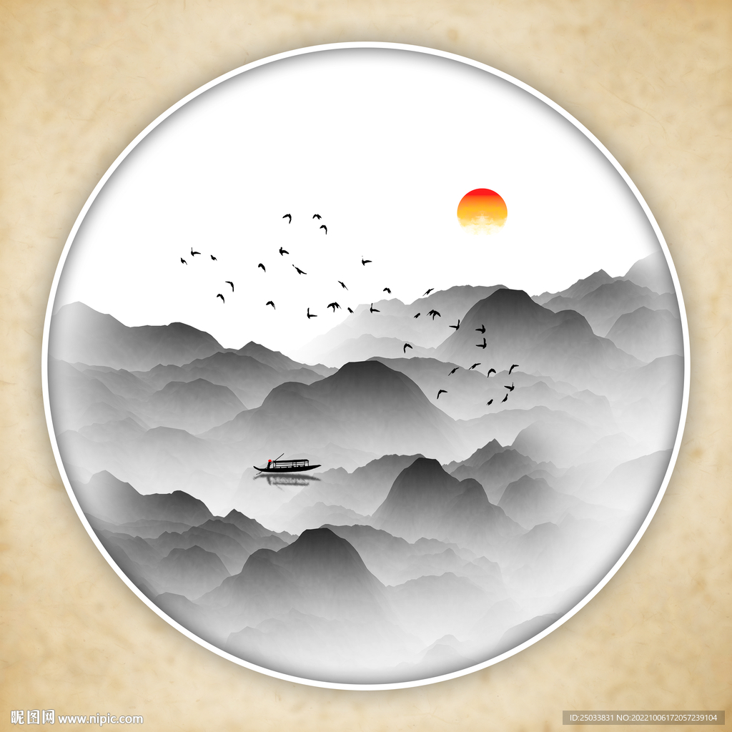 禅意水墨画