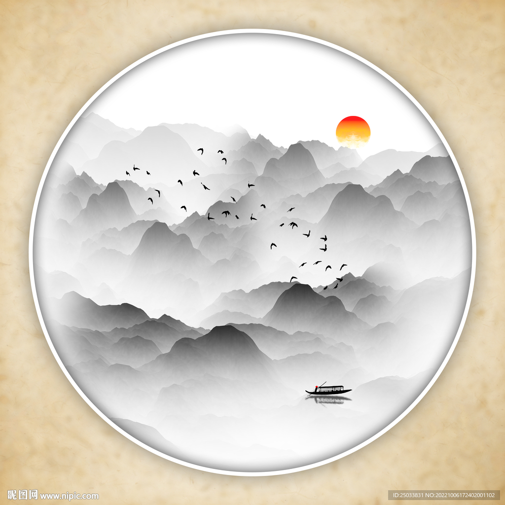禅意水墨画