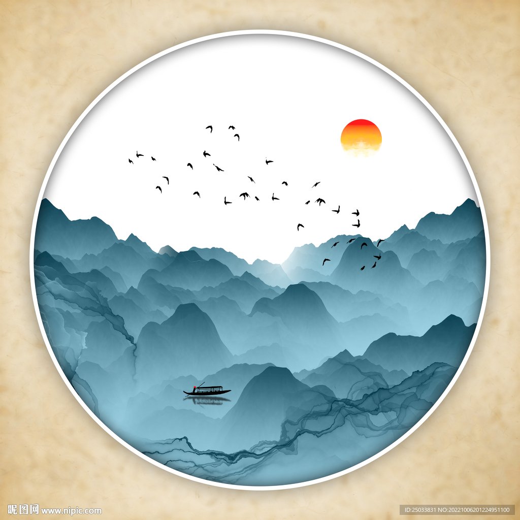  意境水墨山水
