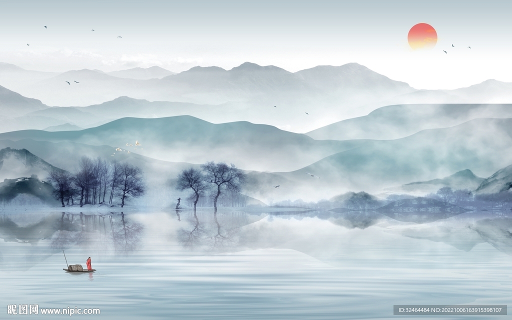 高档意境山水画
