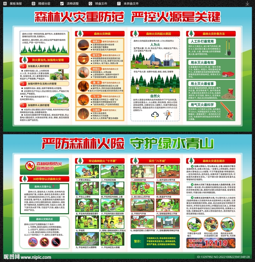 森林防火宣传栏.
