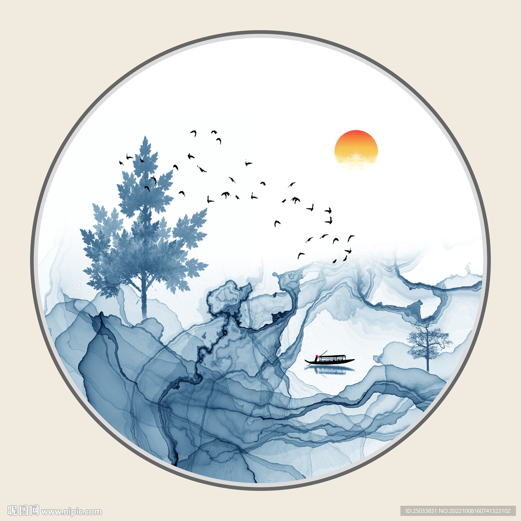 禅意水墨画   