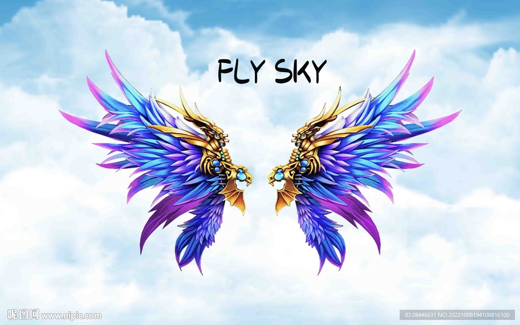  翅膀背景墙