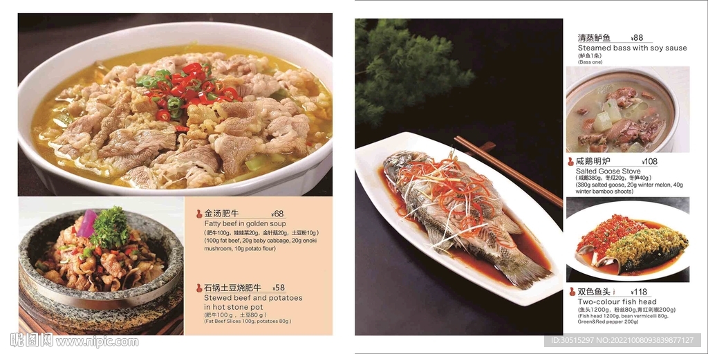 菜单设计 高档画册