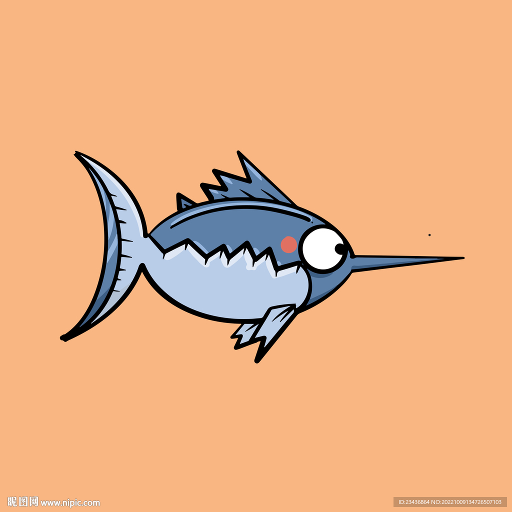 卡通沙丁鱼