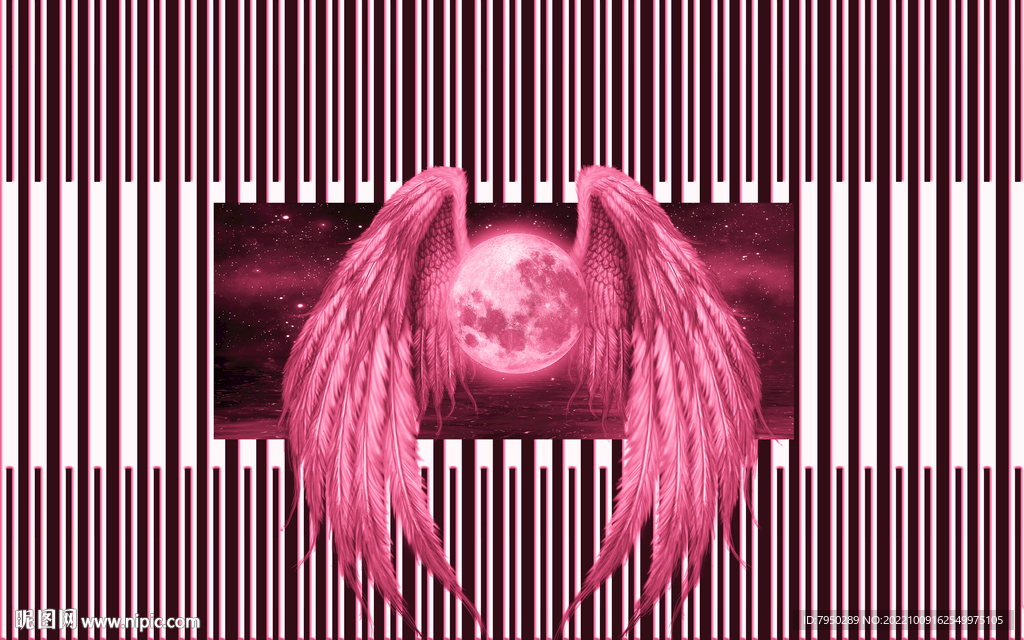 网红翅膀直播背景墙