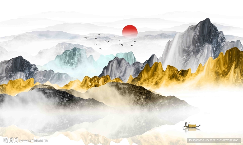 抽象山水画