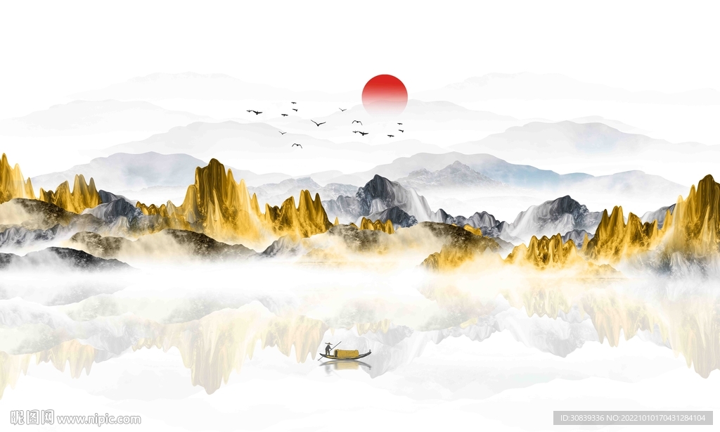 抽象山水装饰画