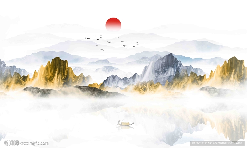 抽象山水画