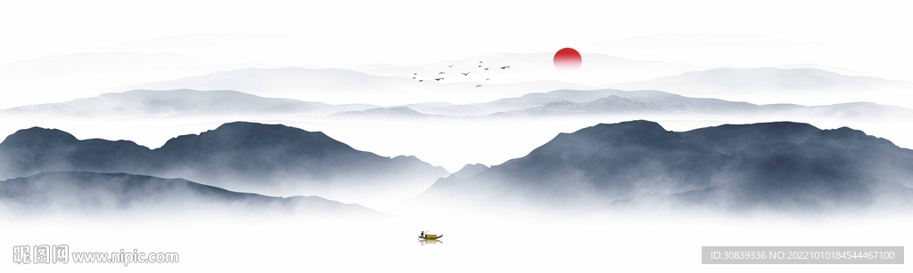 中式山水画