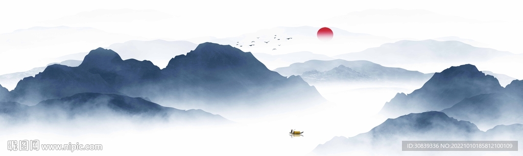 新中式山水画
