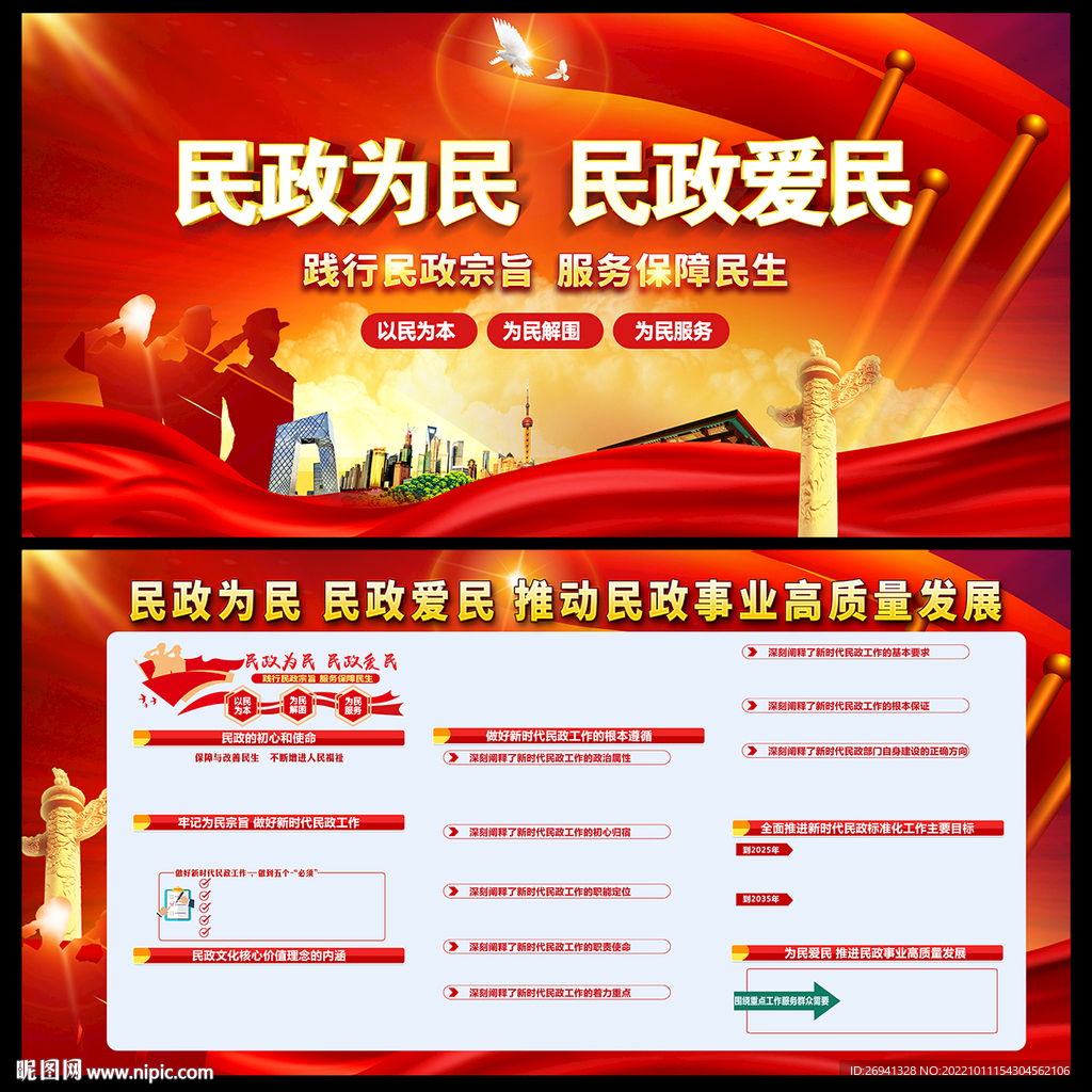 民政局宣传栏海报图片 