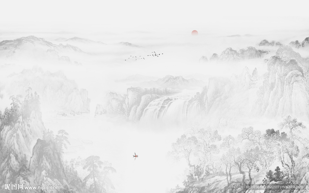 水墨山水画
