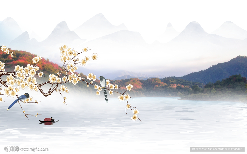 简约 新上架山水画 tIf分层