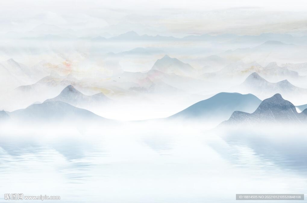 山水山川江山如画背景墙