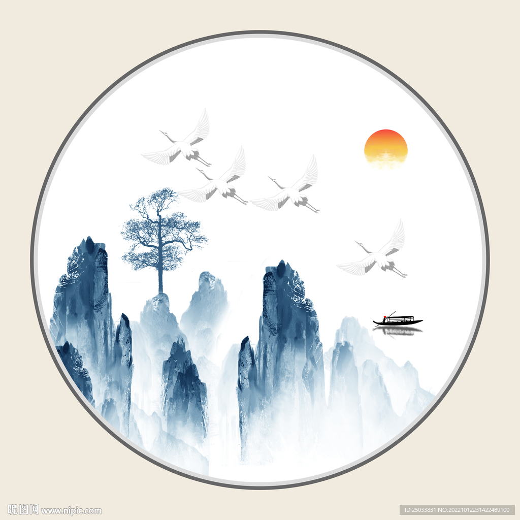 禅意水墨画 