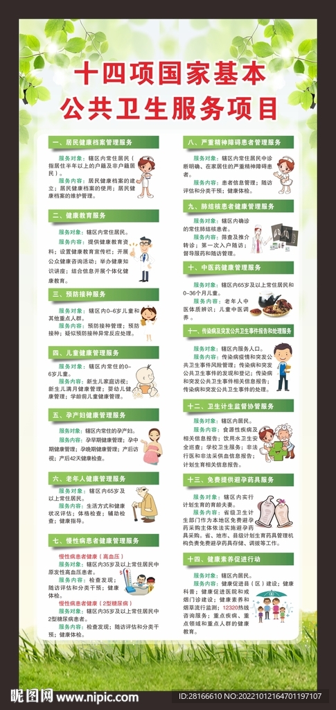 基本公共卫生服务展架