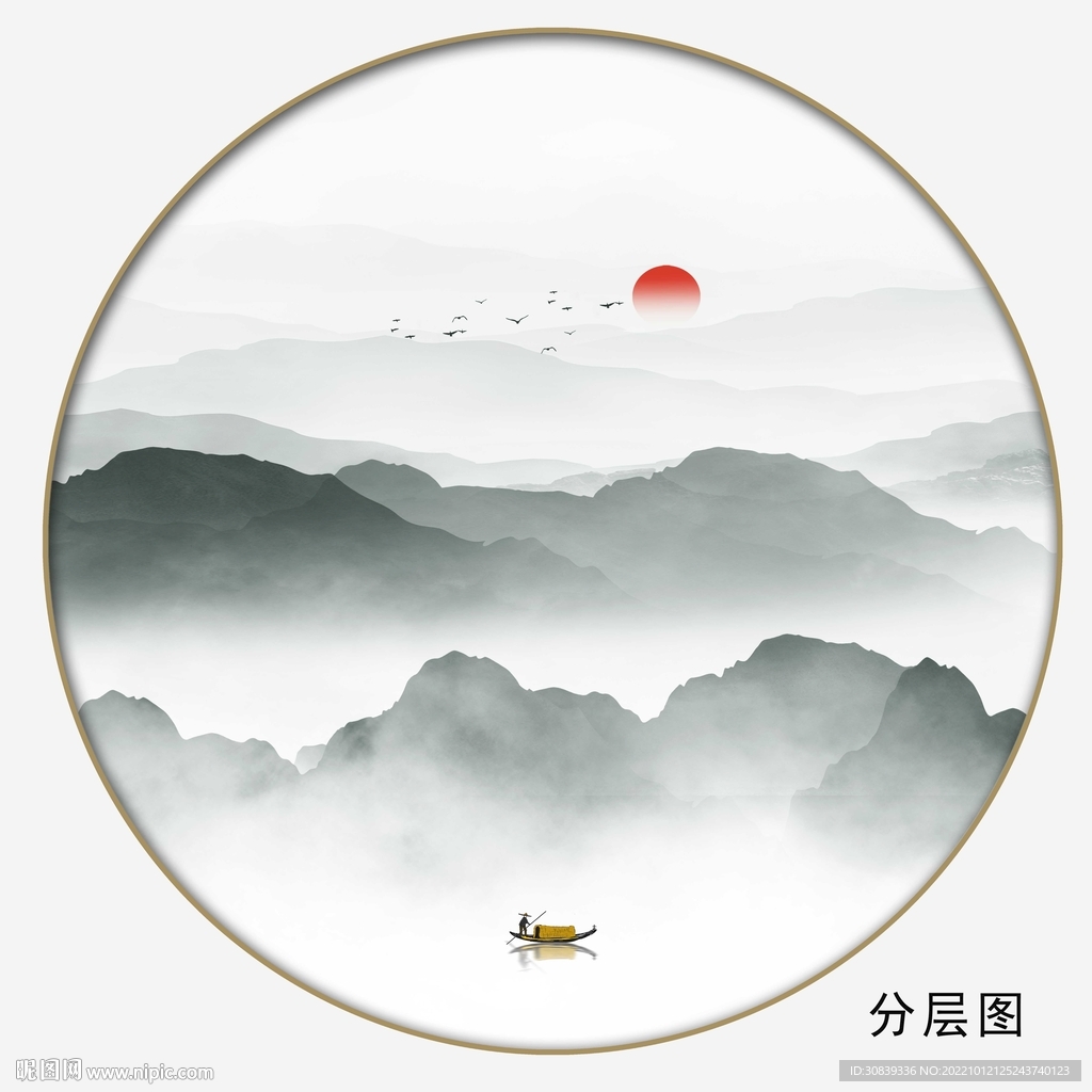 禅意山水画