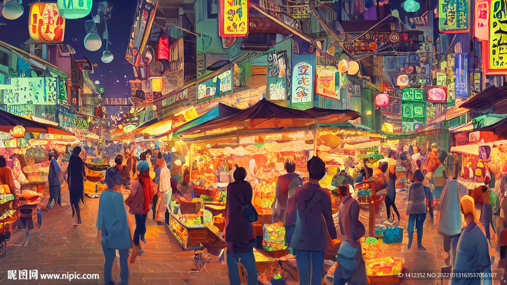 繁华夜市