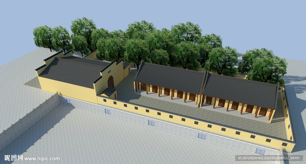 古建寺庙设计案例效果图