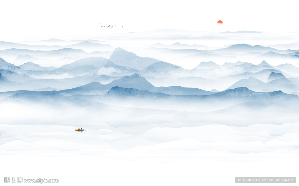 山水水墨画