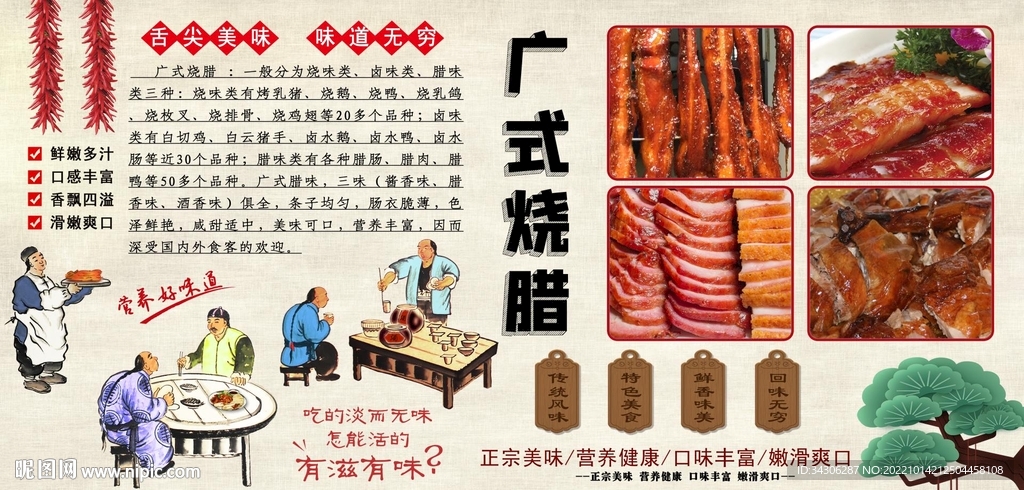 广式烧腊背景墙