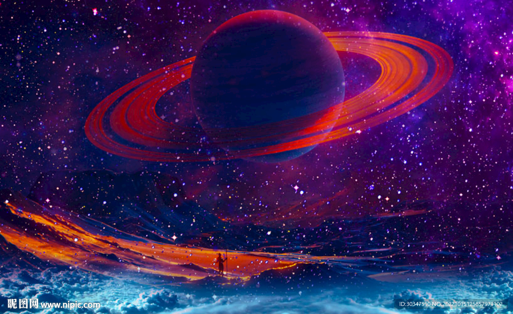星空星球背景