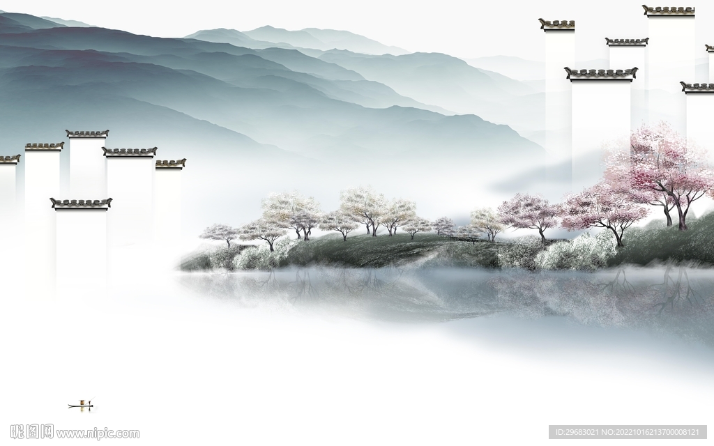 最新 中式新山水画 tIF分层