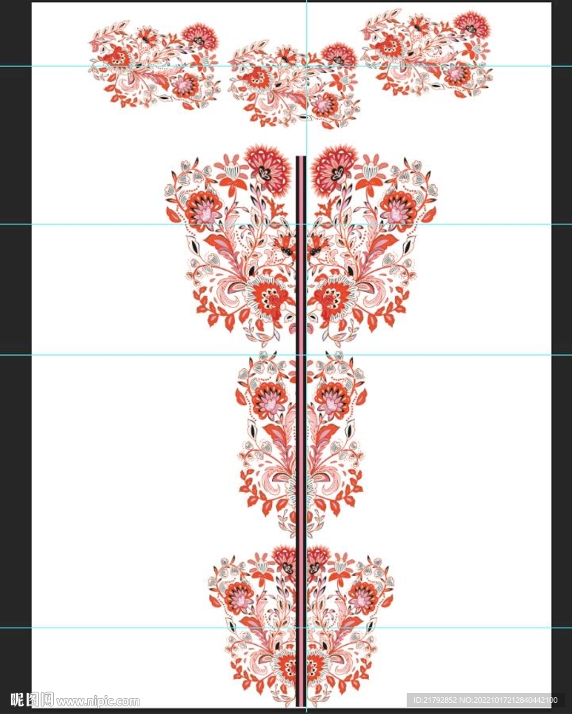 手绘花 大牌数码印花图片