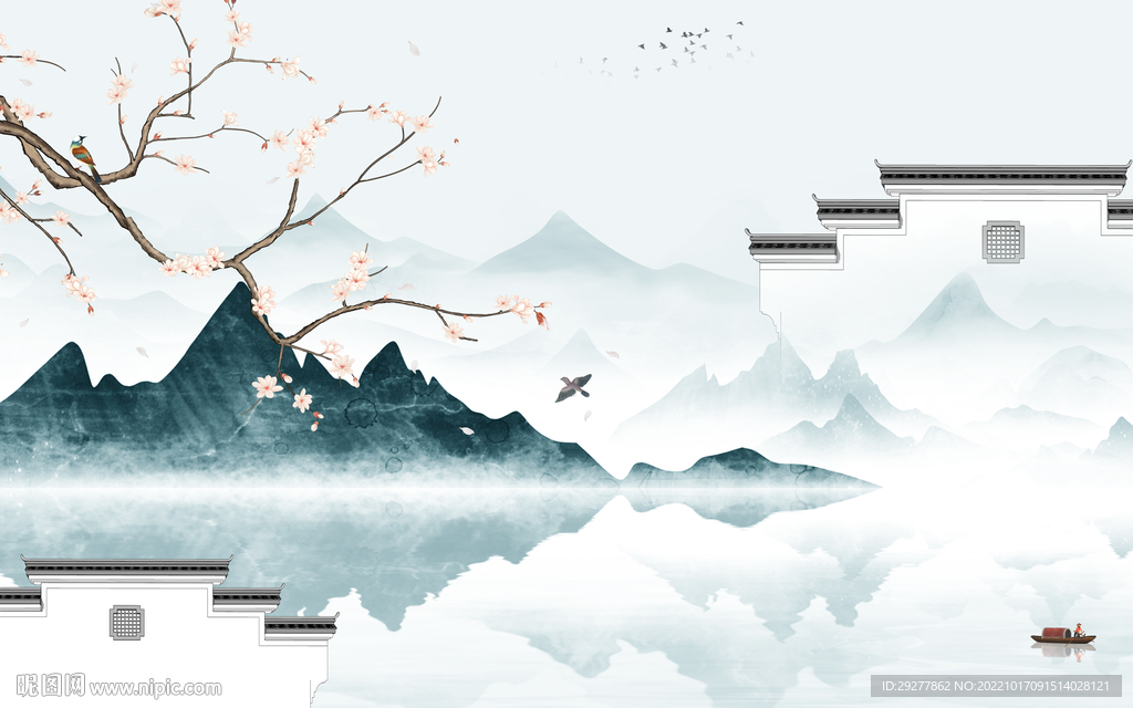 大气最新式山水画 TiF分层