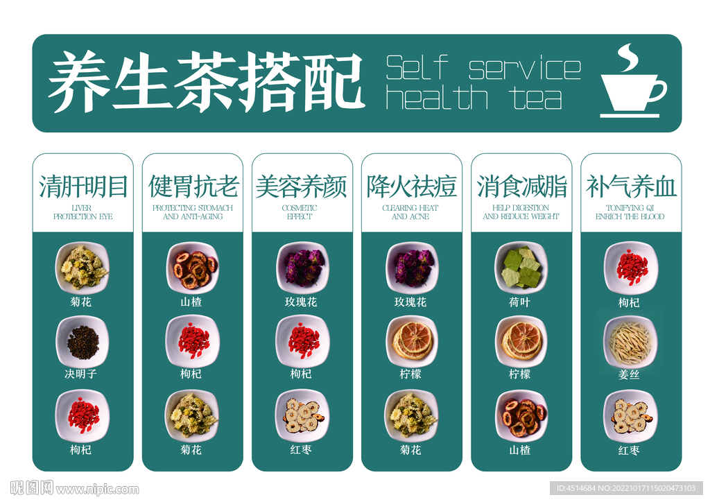 养生茶搭配