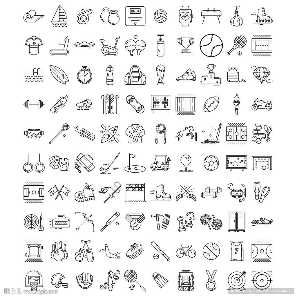 线性运动器材图标ICON