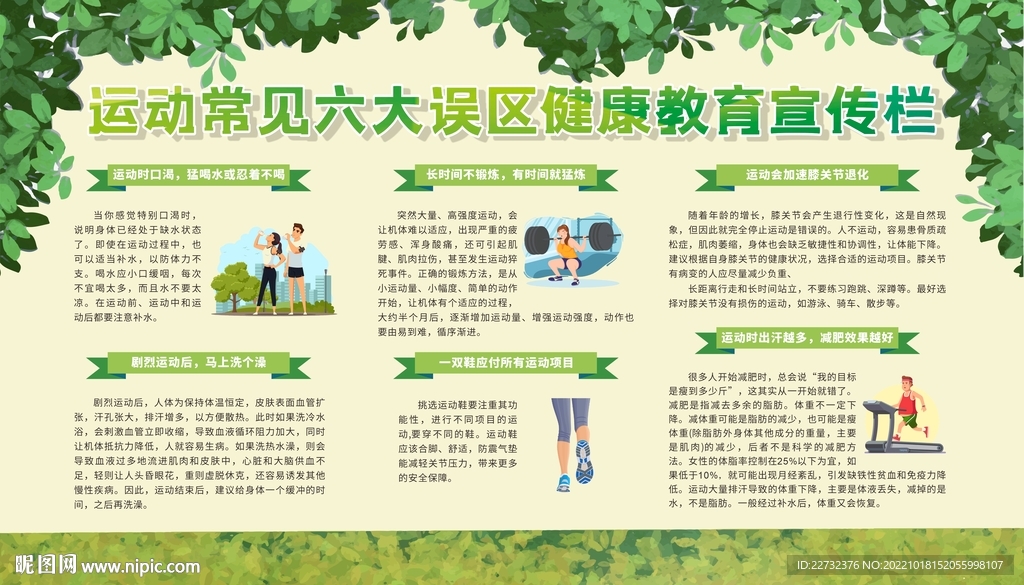 运动健身健康教育宣传栏