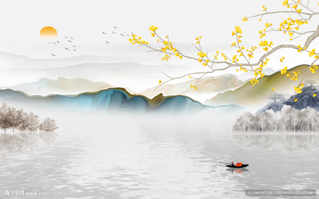 中国风现代大气山水 TIf分层