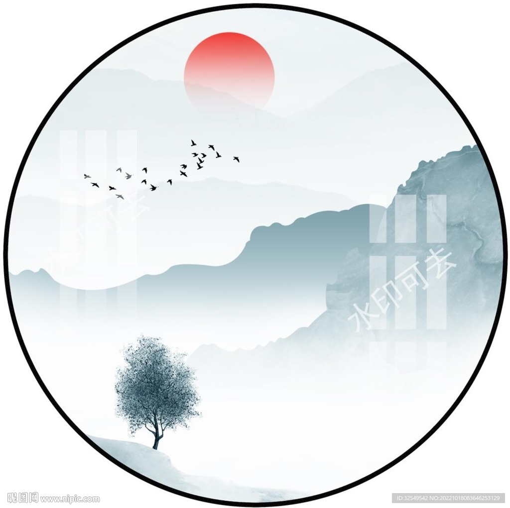 新中式山水画