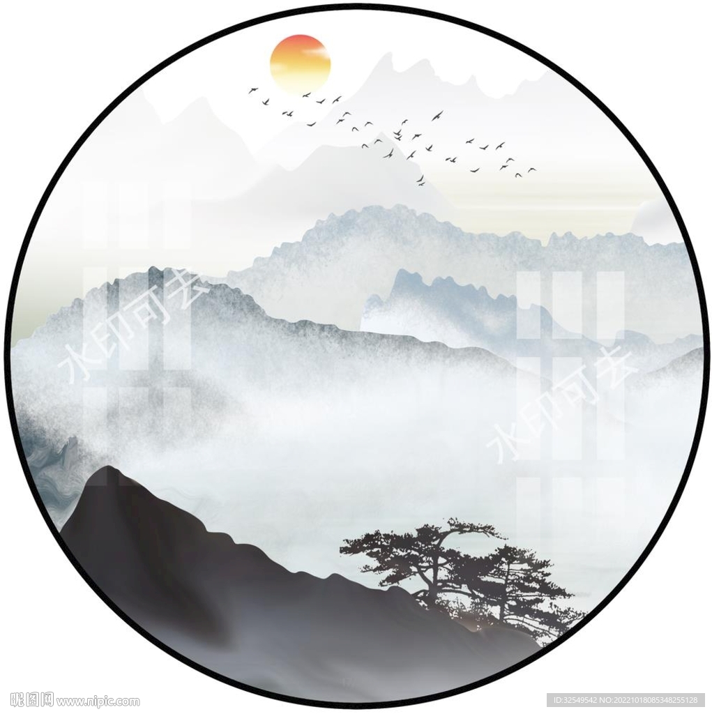 新中式山水画