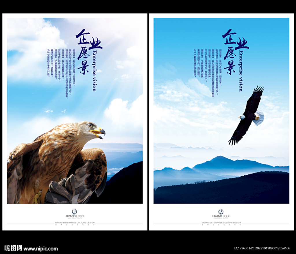 探索发现老鹰展翅高飞山脉展板