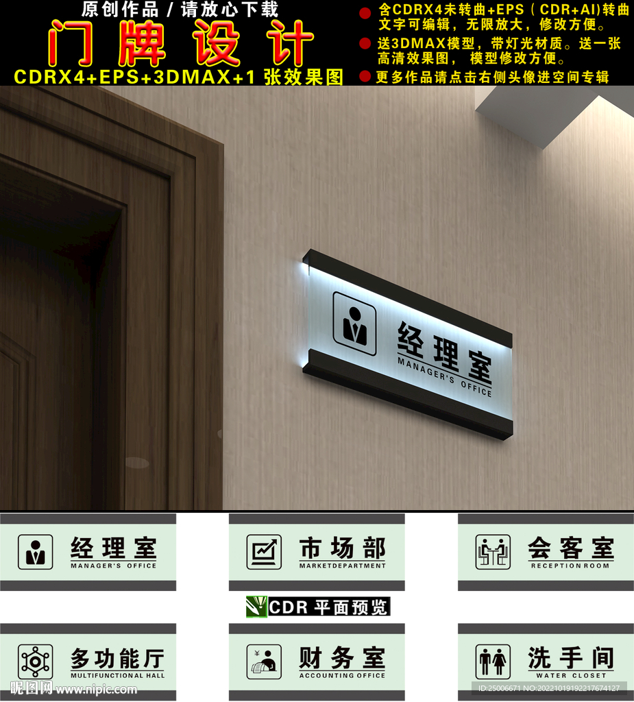 科室牌设计
