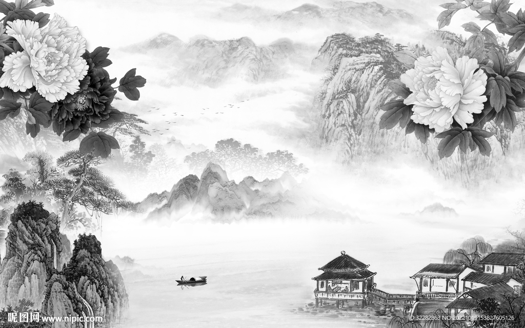 极简新上架山水画 tiF分层