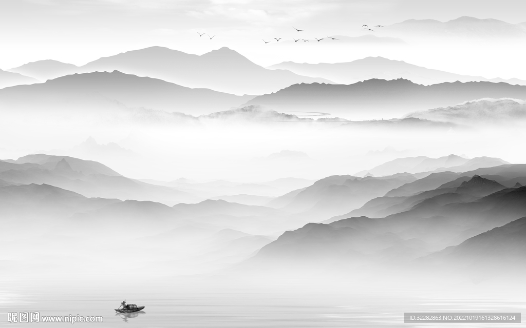 中国风新上架山水画 tiF分层