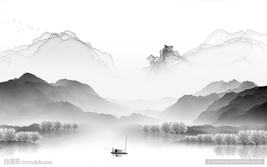 客厅 新品高清山水 tiF分层