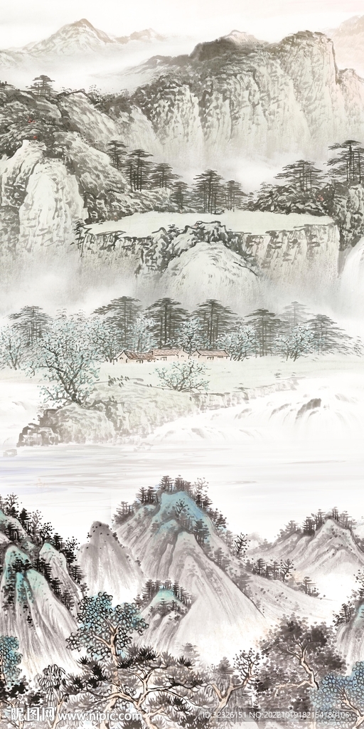 极简 新品山水玄关 TIf分层