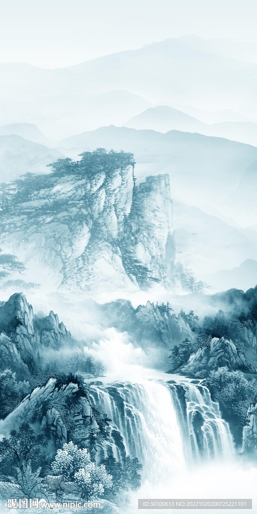 大卖玄关山水 TiF分层图 