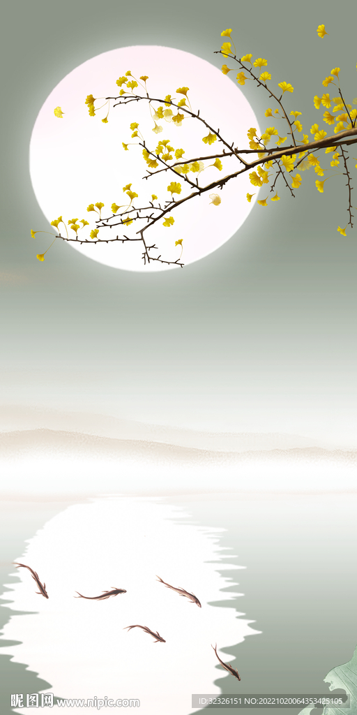 极简 风景山水玄关画
