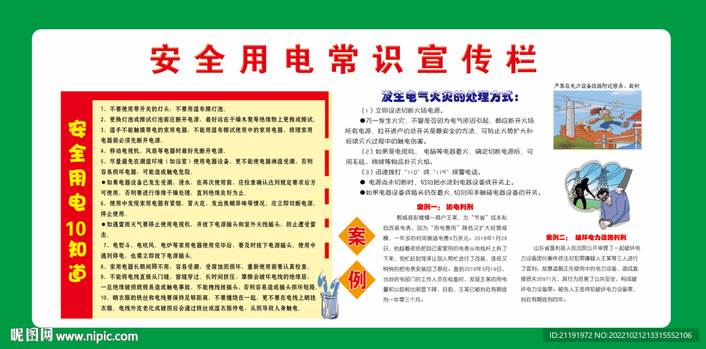 安全用电宣传栏
