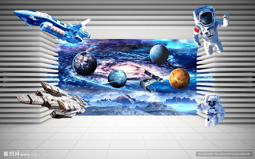 宇宙3D太空背景墙