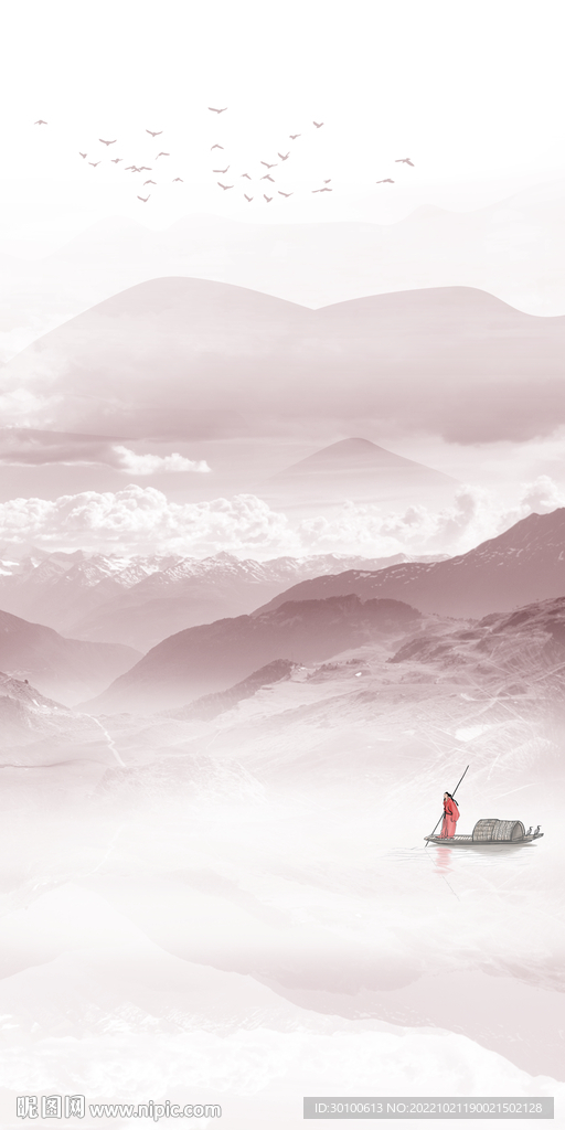 高端 高档玄关山水 tiF分层