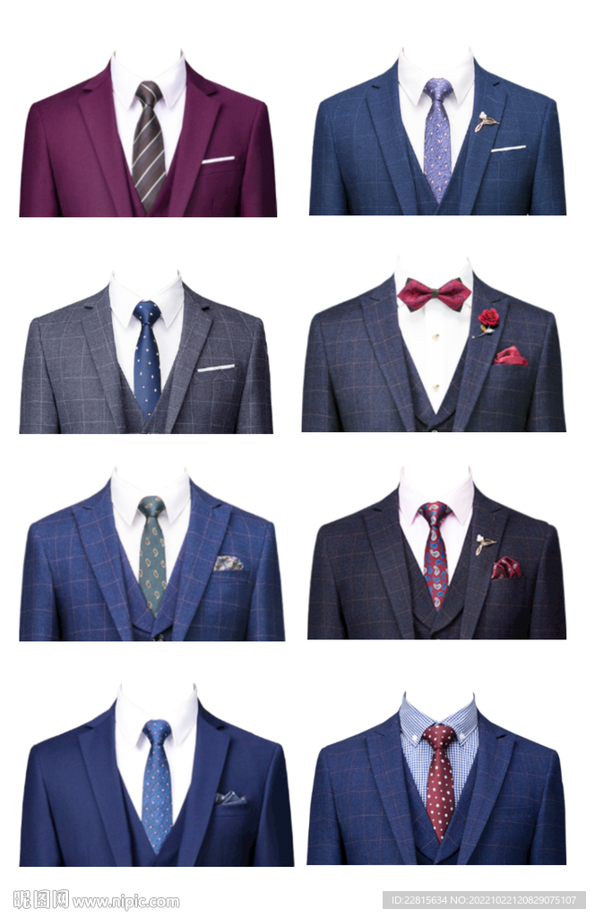 高端西装正装证件照工作换装模板