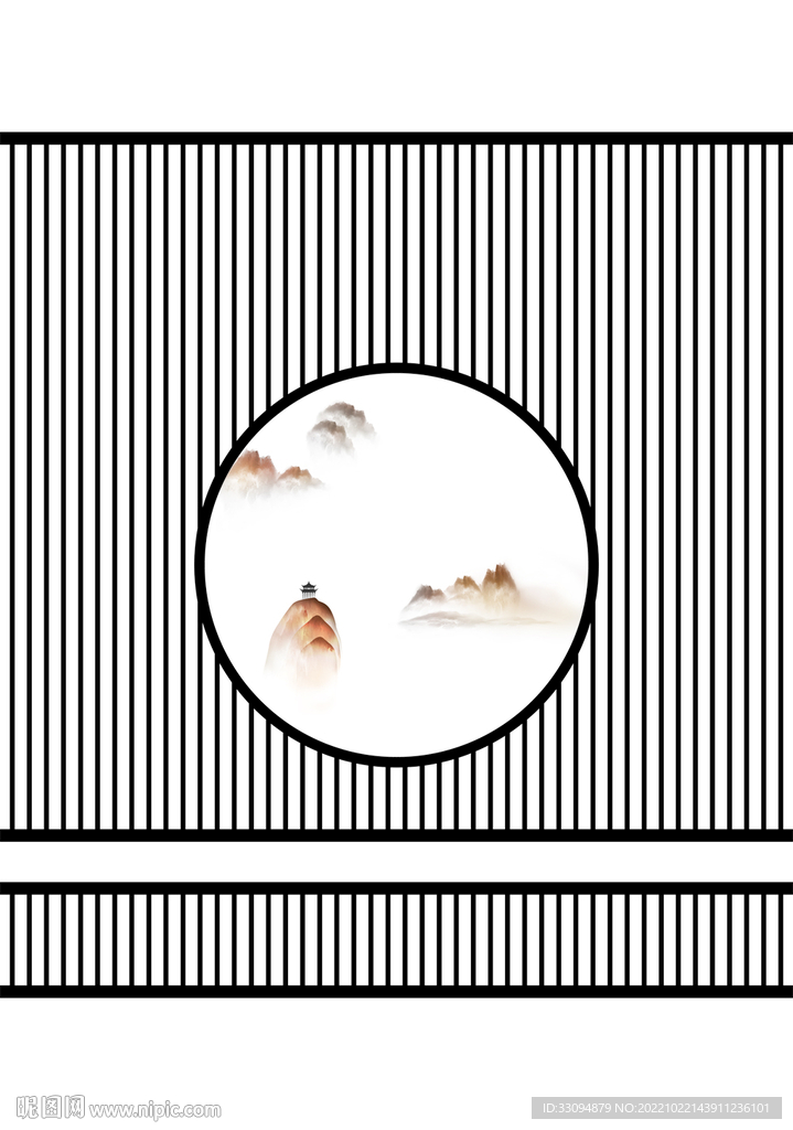 高清分层透明底推拉门打印图